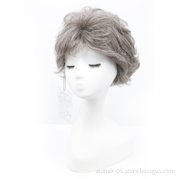 Aisi Hair Cheap For Black Women Weave 100% Short Pixie Cut Brazilian Human Hair Gray Wig